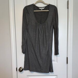 Trina Turk Sparkly Charcoal Long Sleeve T-Shirt Dress